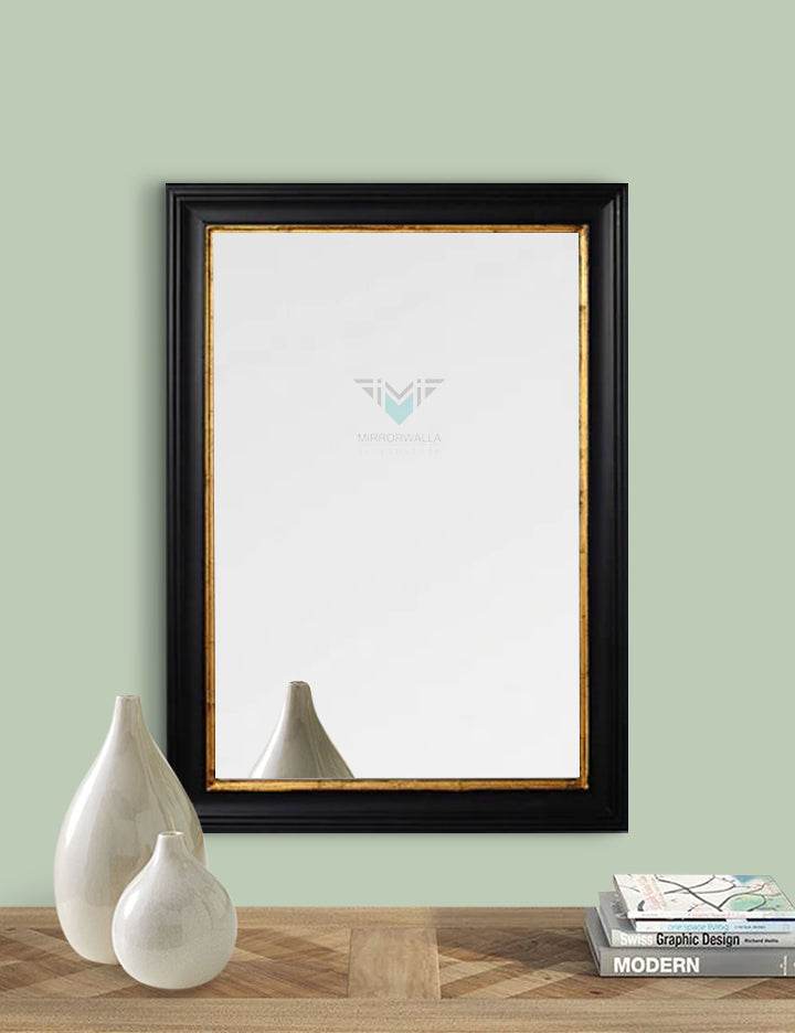 Gold N Black Decorative Mirror - Mirrorwalla