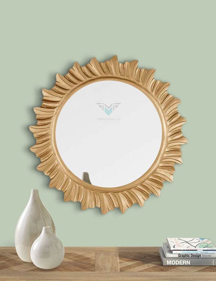 Gold Leaf Newsun Mirror - Mirrorwalla