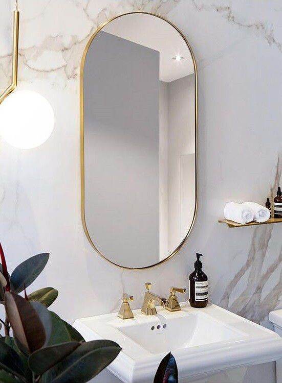 Brass Capsule Led Mirror - Mirrorwalla