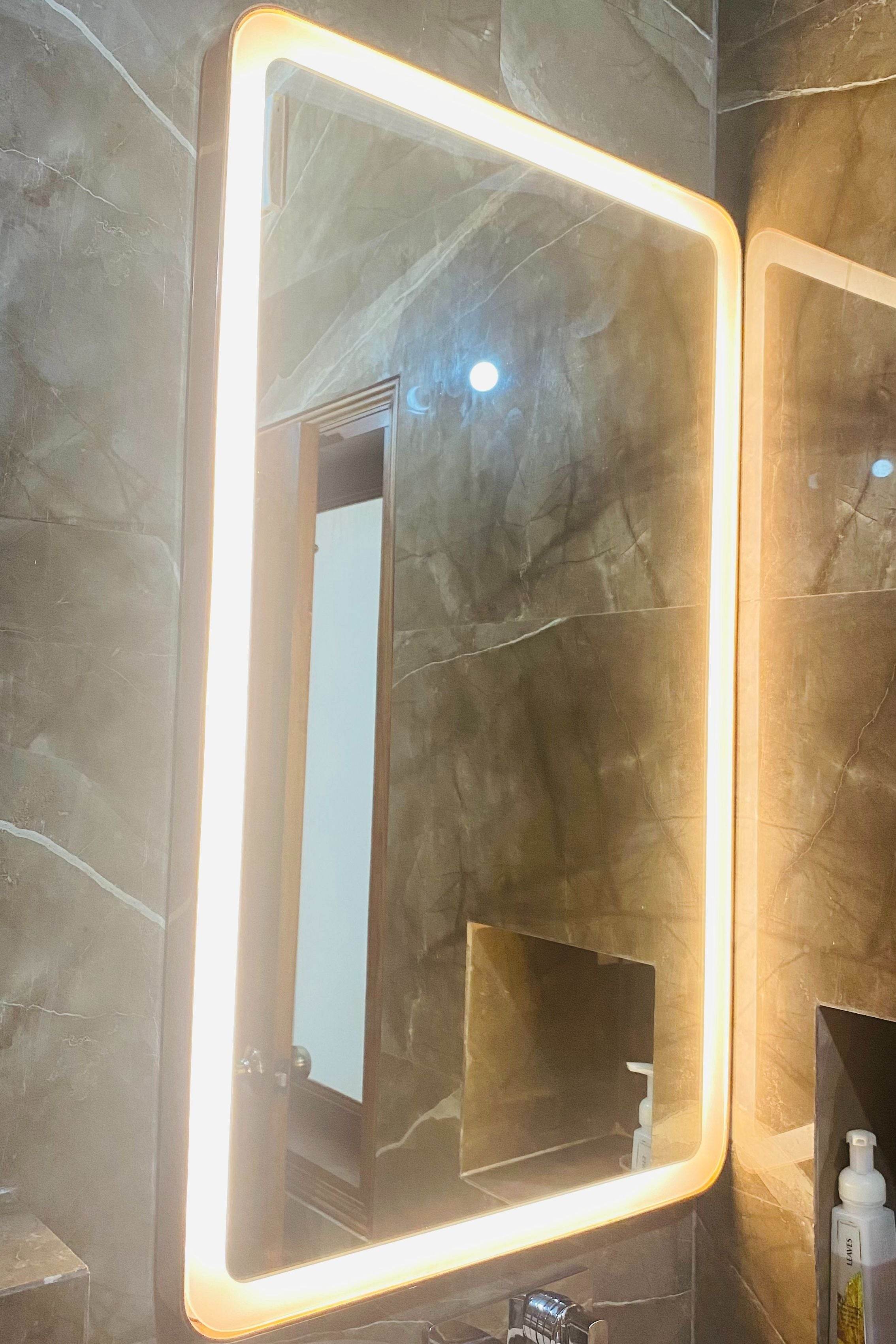 LED Mirror With Copper Pvd Frame - Mirrorwalla