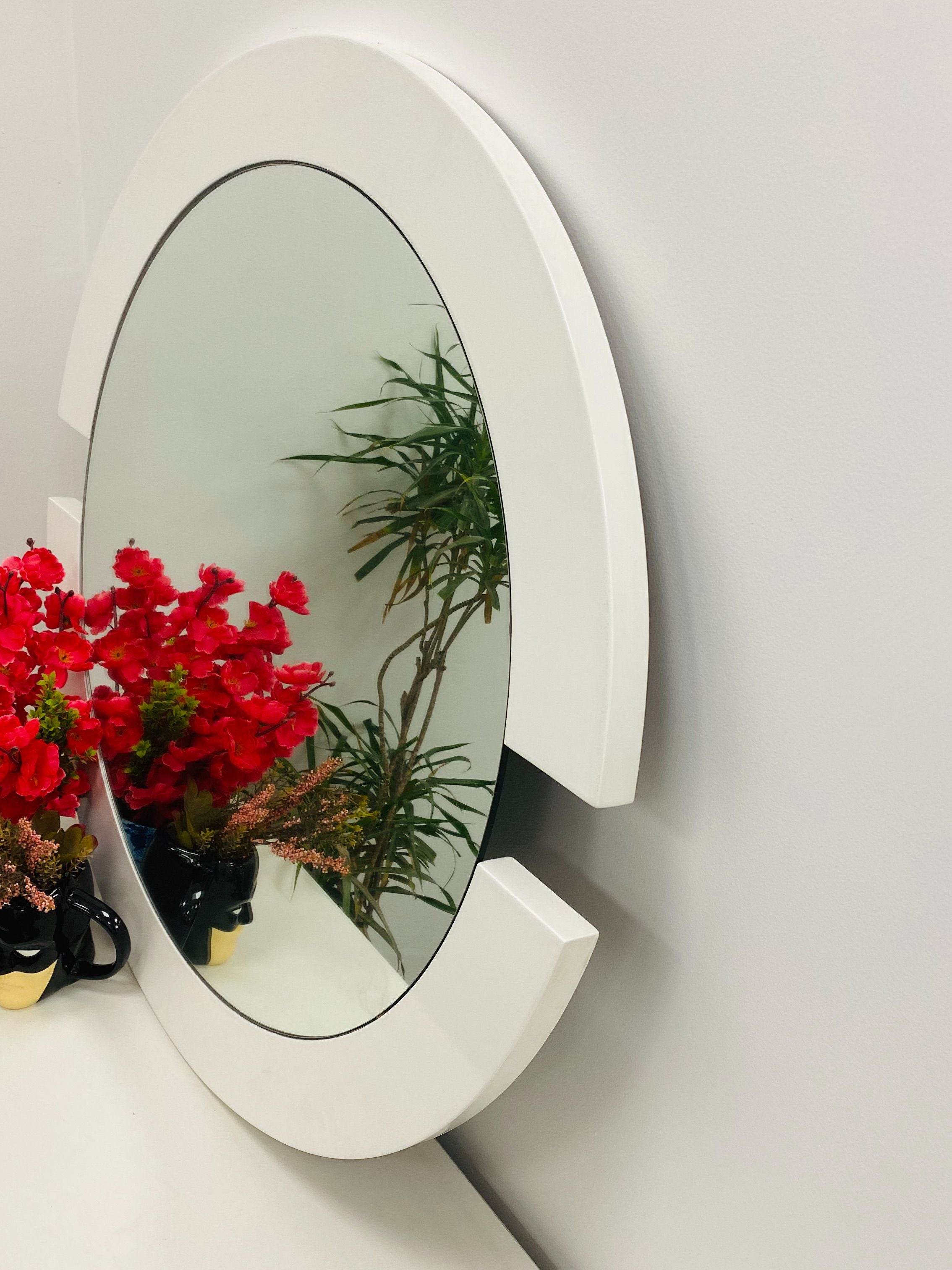 White Double C Mirror - Mirrorwalla