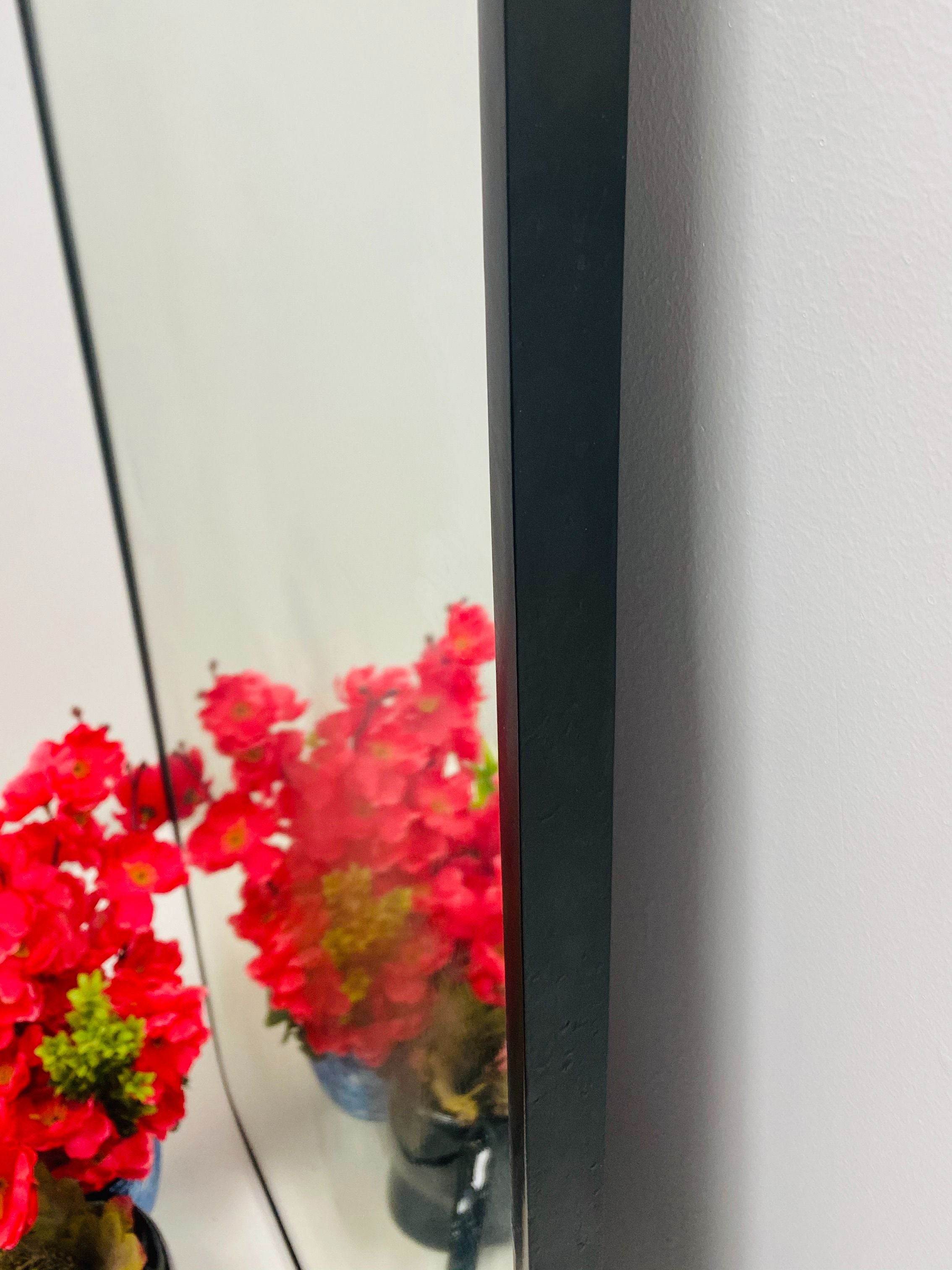 Long Black Powder Coated Mirror - Mirrorwalla