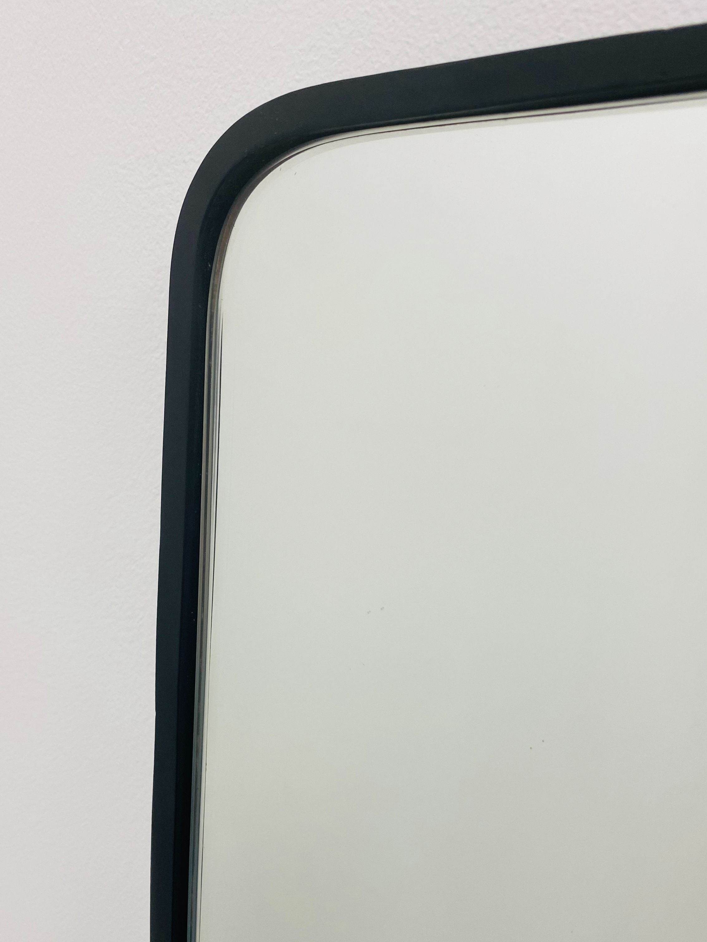 Long Black Powder Coated Mirror - Mirrorwalla