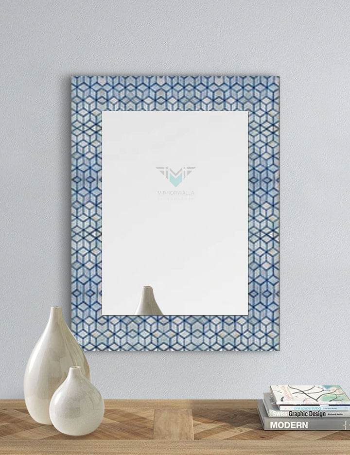 Blue Pearl Box Dc Mirror - Mirrorwalla