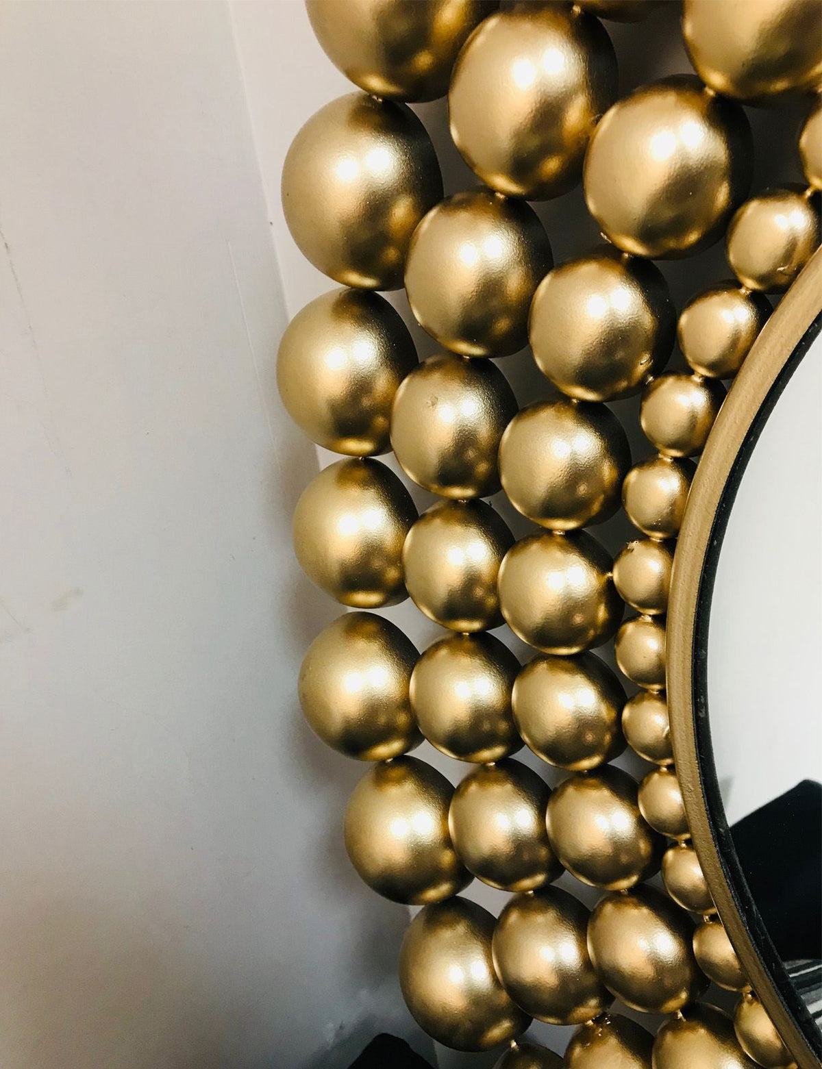 Golden Bobbles Decorative Mirror
