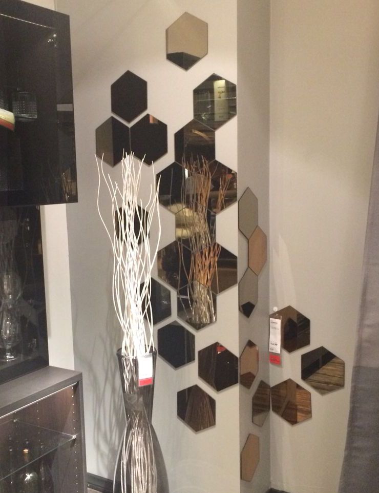 Hexagon Collage Decorative Mirror