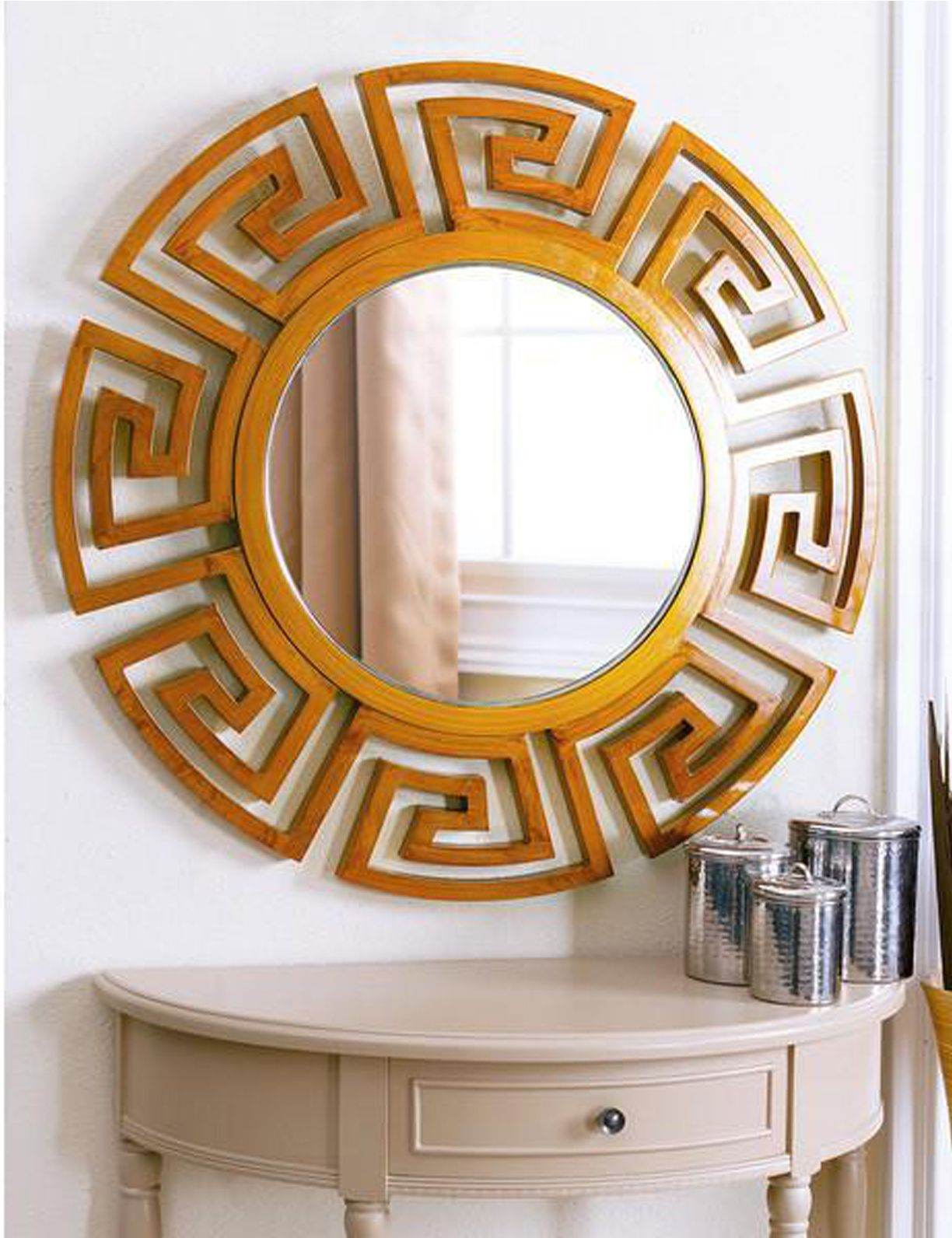 Teak Versace Decorative Mirror - Mirrorwalla