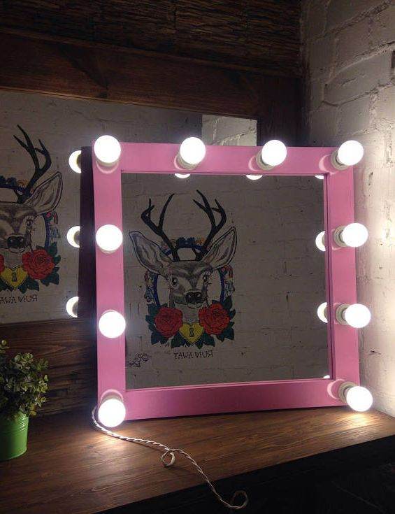 Glowpink hollywood makeup mirror - Mirrorwalla
