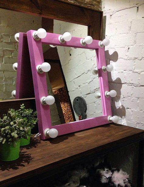 Glowpink hollywood makeup mirror - Mirrorwalla