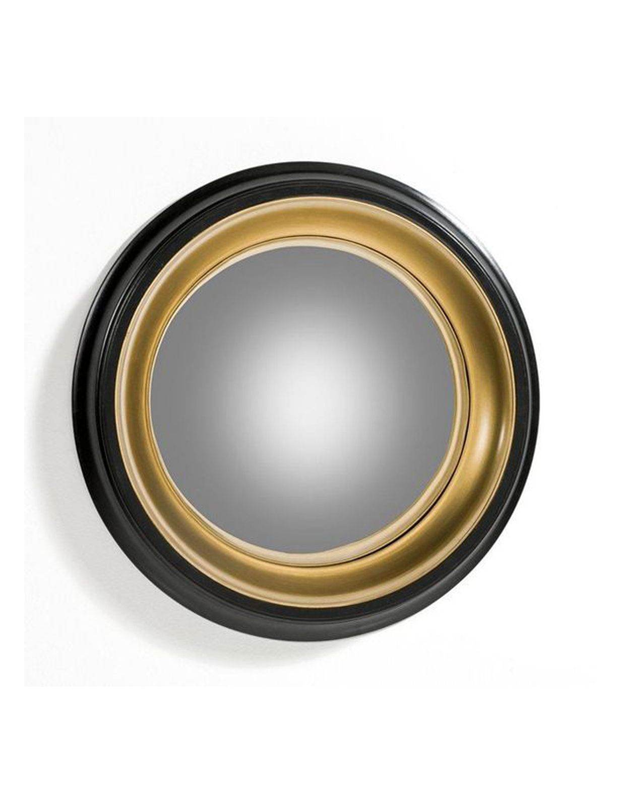 Round Black & gold z1 decorative mirror - Mirrorwalla