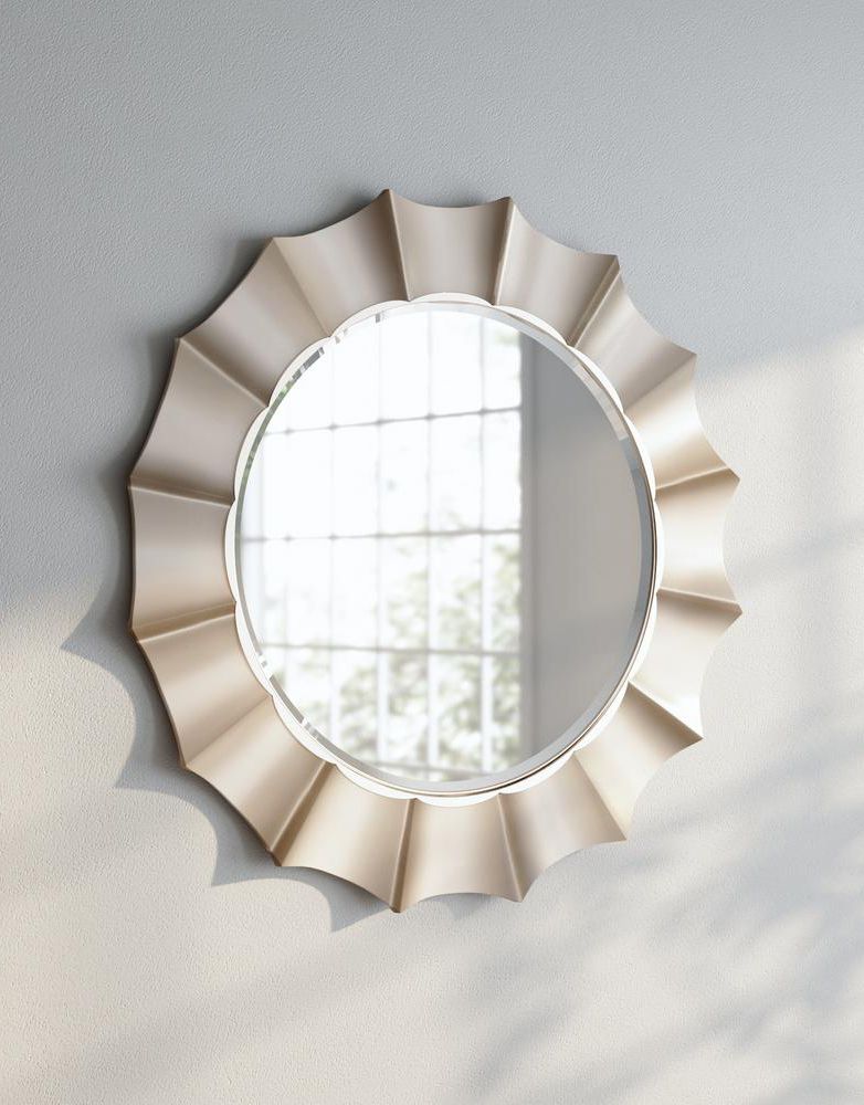 Bet round decorative mirror