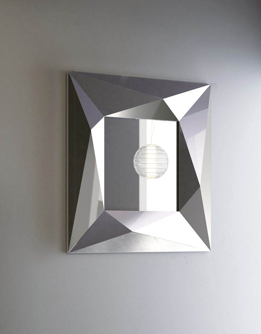 Square diamond decorative mirror - Mirrorwalla