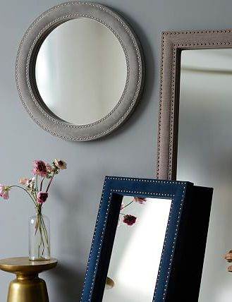 Round Velvet Decorative Mirror - Mirrorwalla