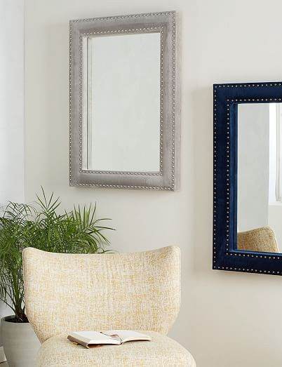 Decorative Square Velvet Mirror - Mirrorwalla