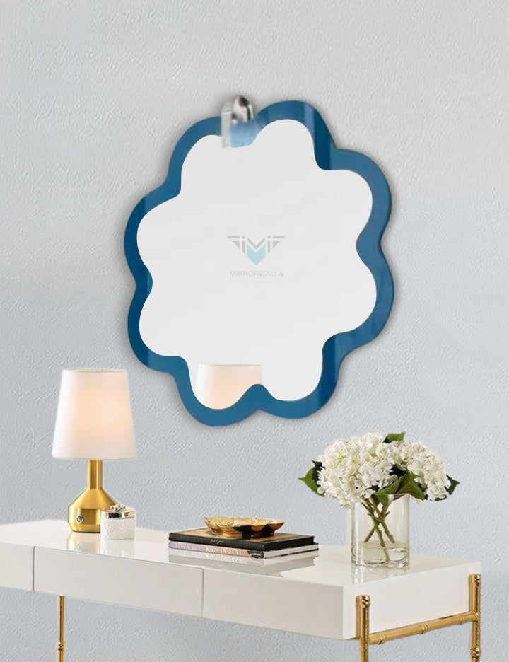 Peony Blue Decorative Mirror