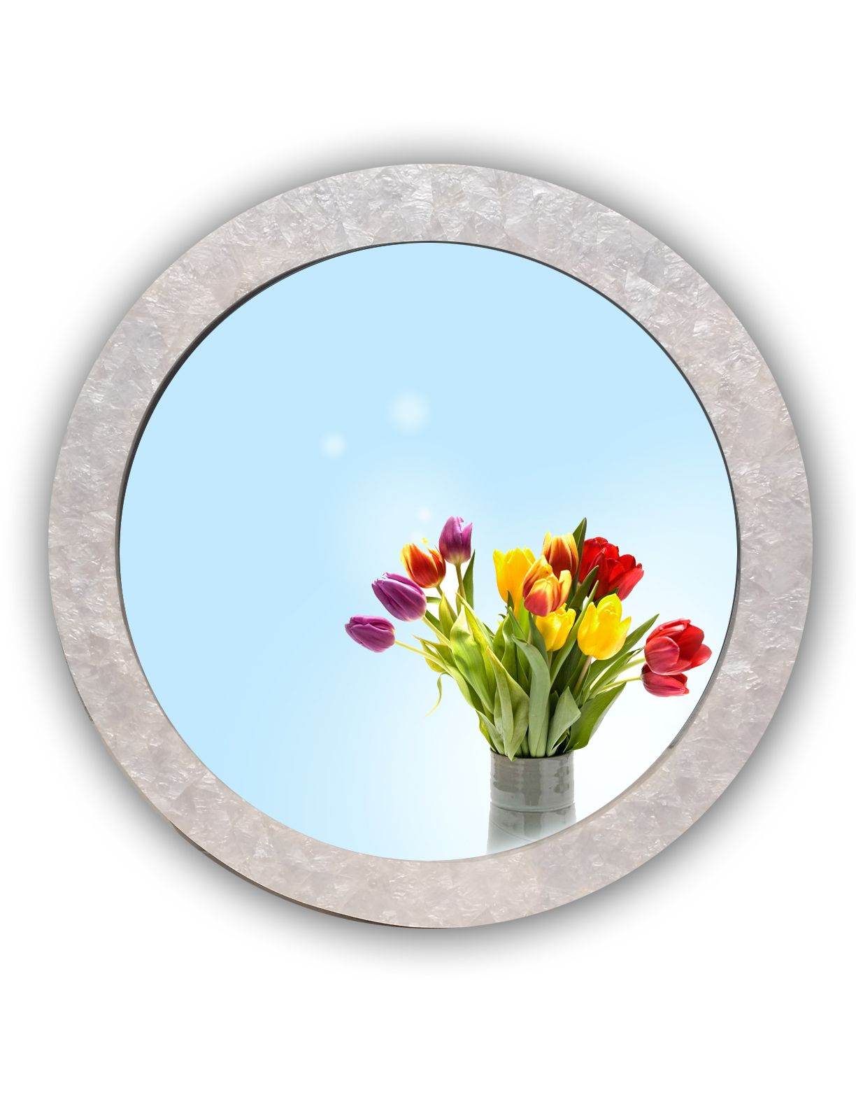 Ivory Silver Decorative Mirror - Mirrorwalla