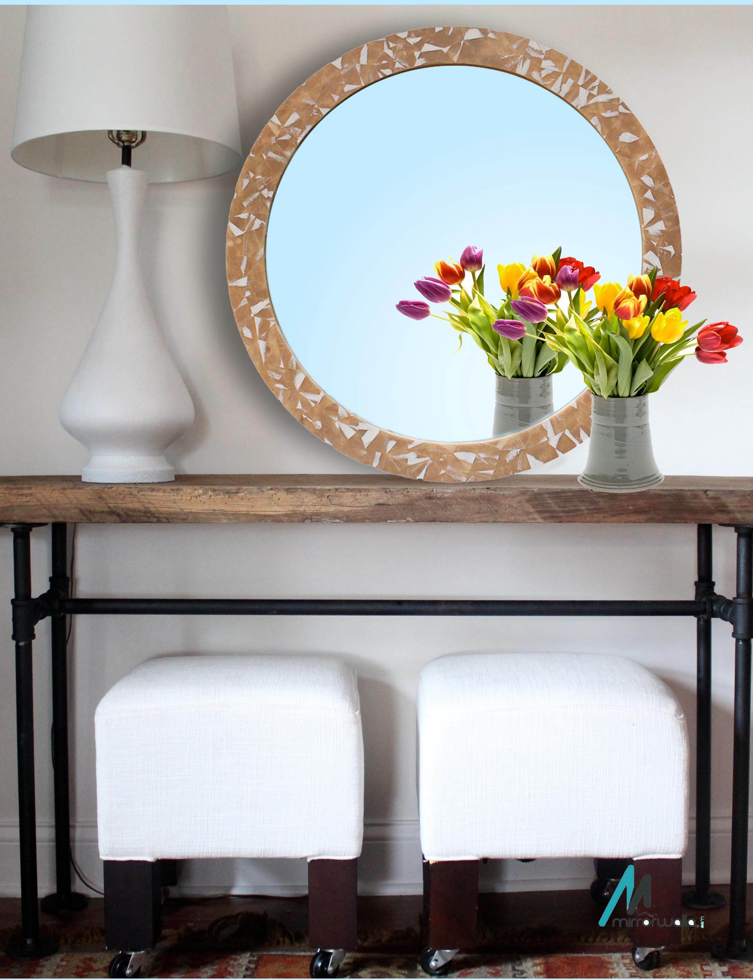 Ivory Rose Decor Mirror - Mirrorwalla