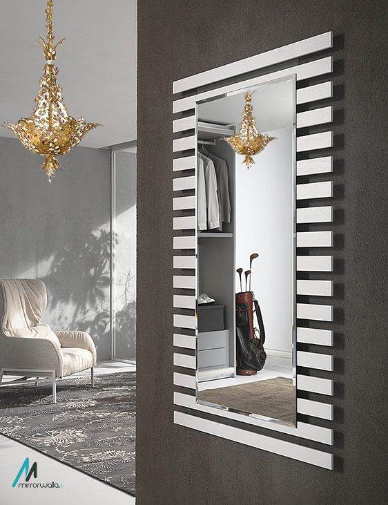 White Line Border Mirror - Mirrorwalla