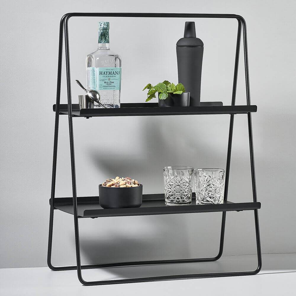 Black PVD Coated Table Shelving Unit - Mirrorwalla