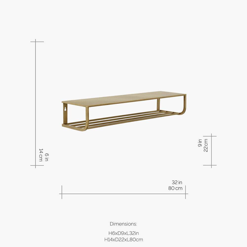 K7 Brass PVD Bath Shlef - Mirrorwalla