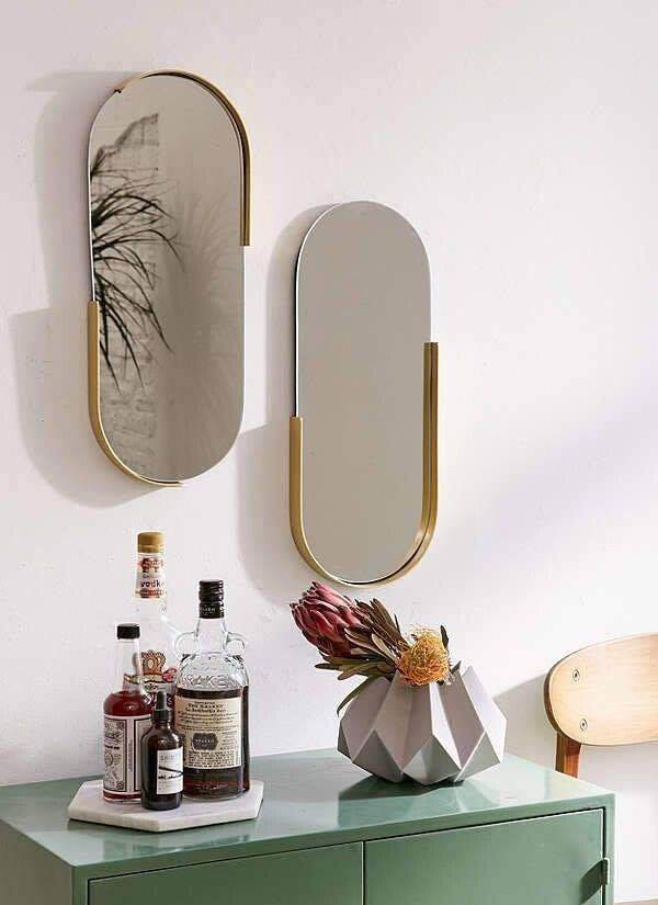 Zigzag Capsules Pvd Mirror - Mirrorwalla