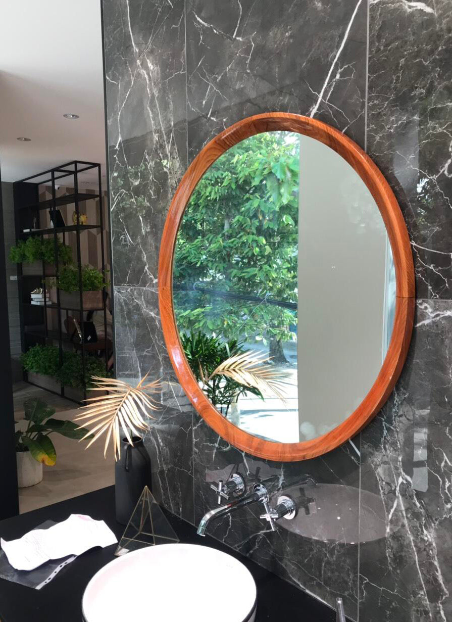 Polyester Larch Decorative Mirror