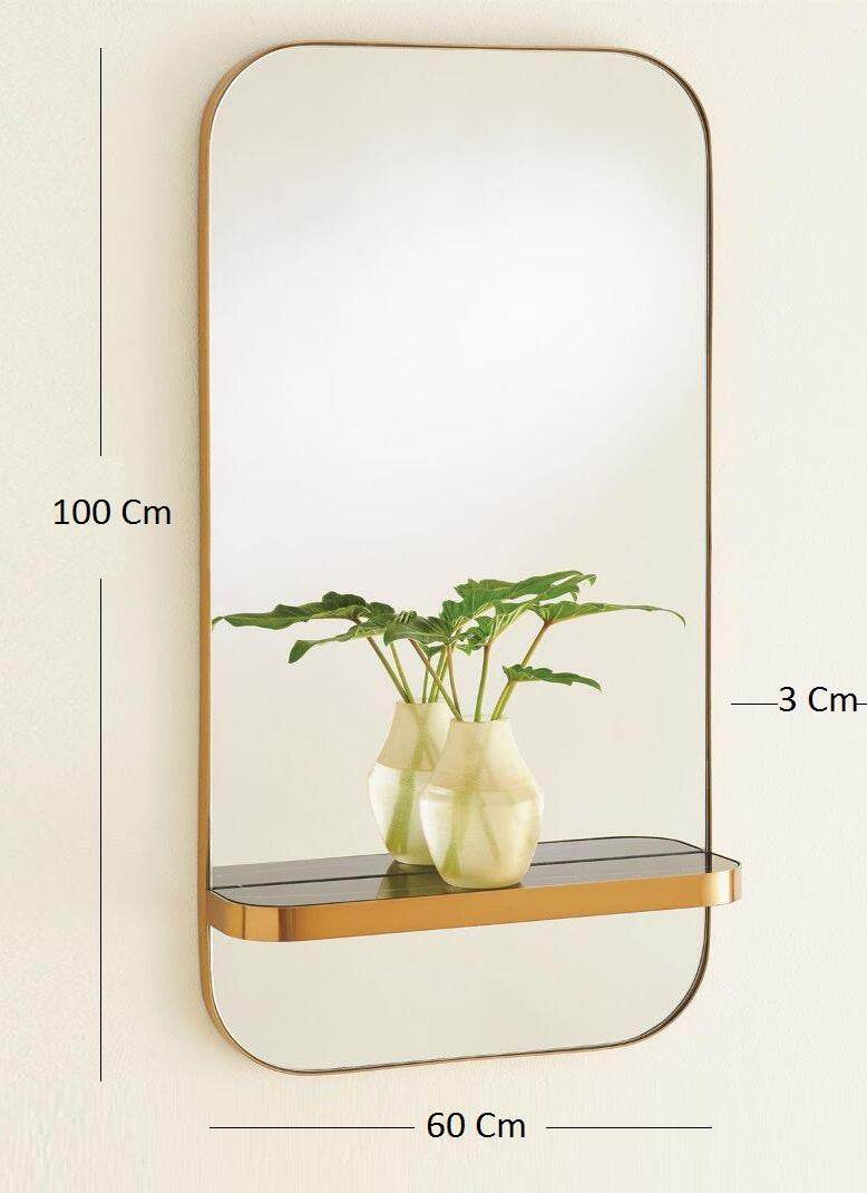 Glossy Shelve Decorative Mirror - Mirrorwalla