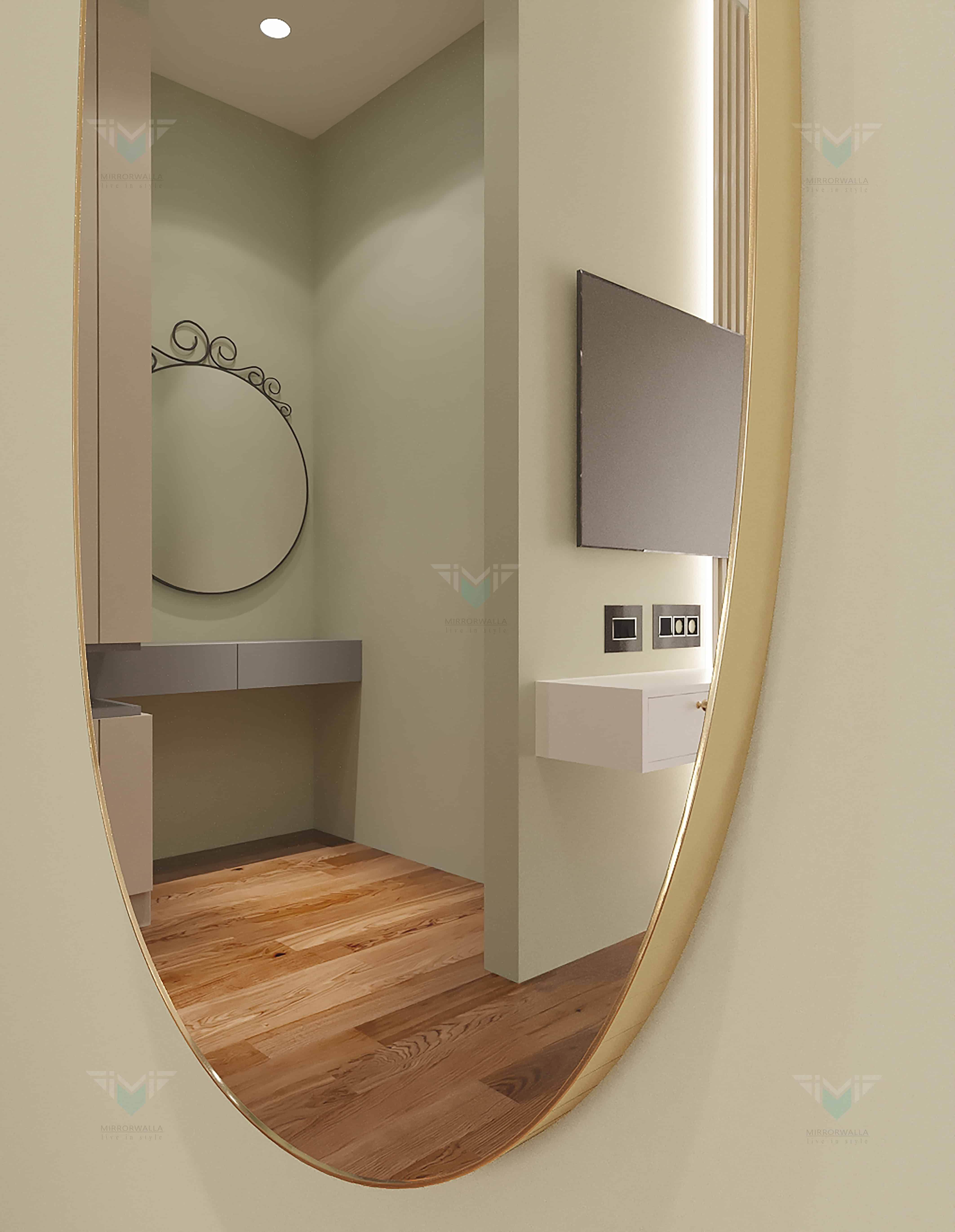 Gizlo Brass Pvd Long Mirror - Mirrorwalla