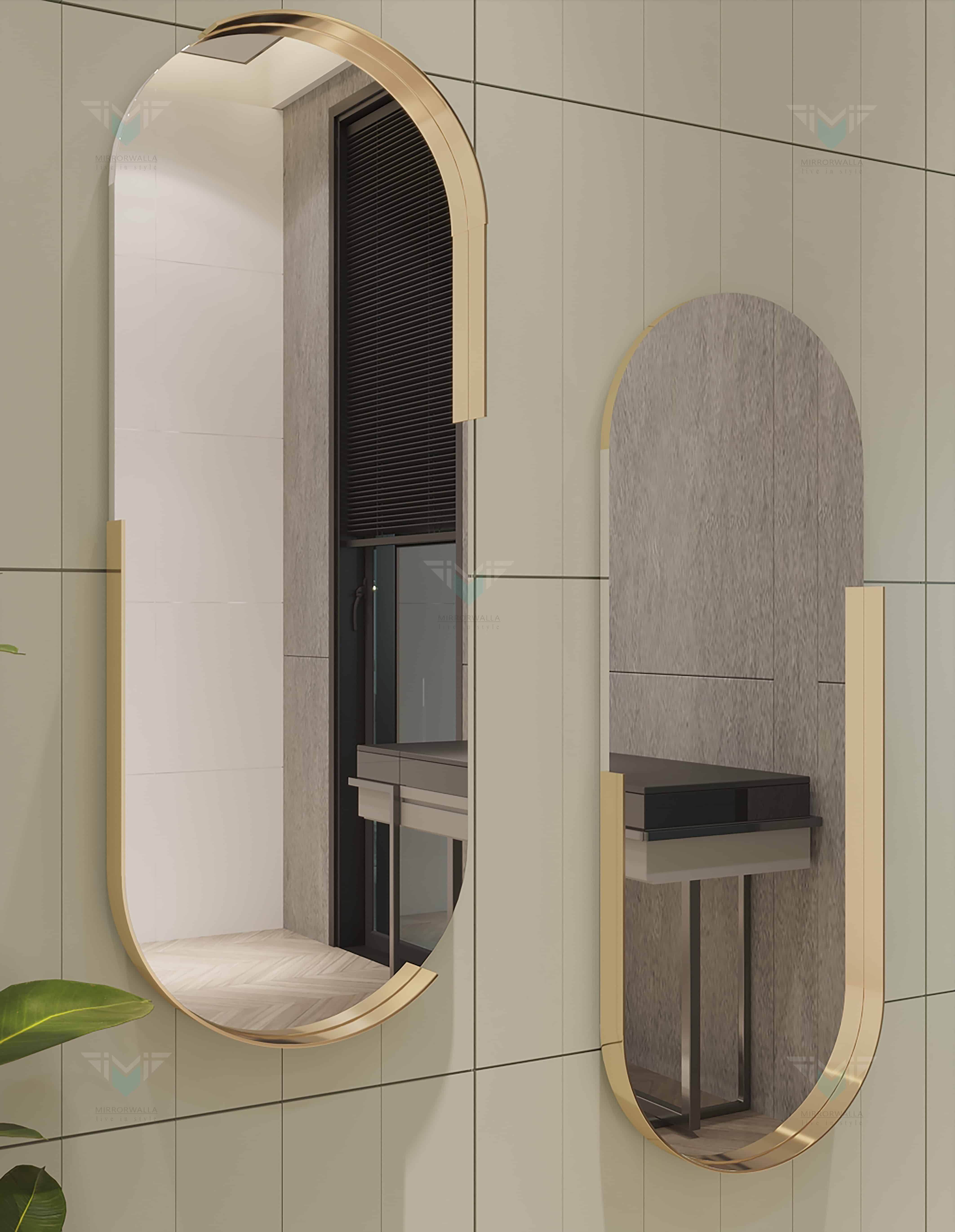 Zigzag Capsules Pvd Mirror - Mirrorwalla