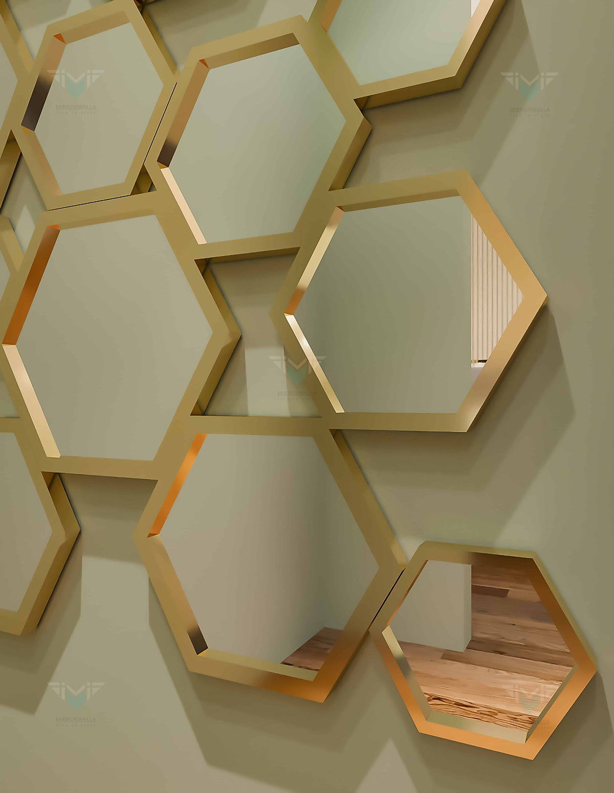Hexagon’s Collage Decorative Mirror