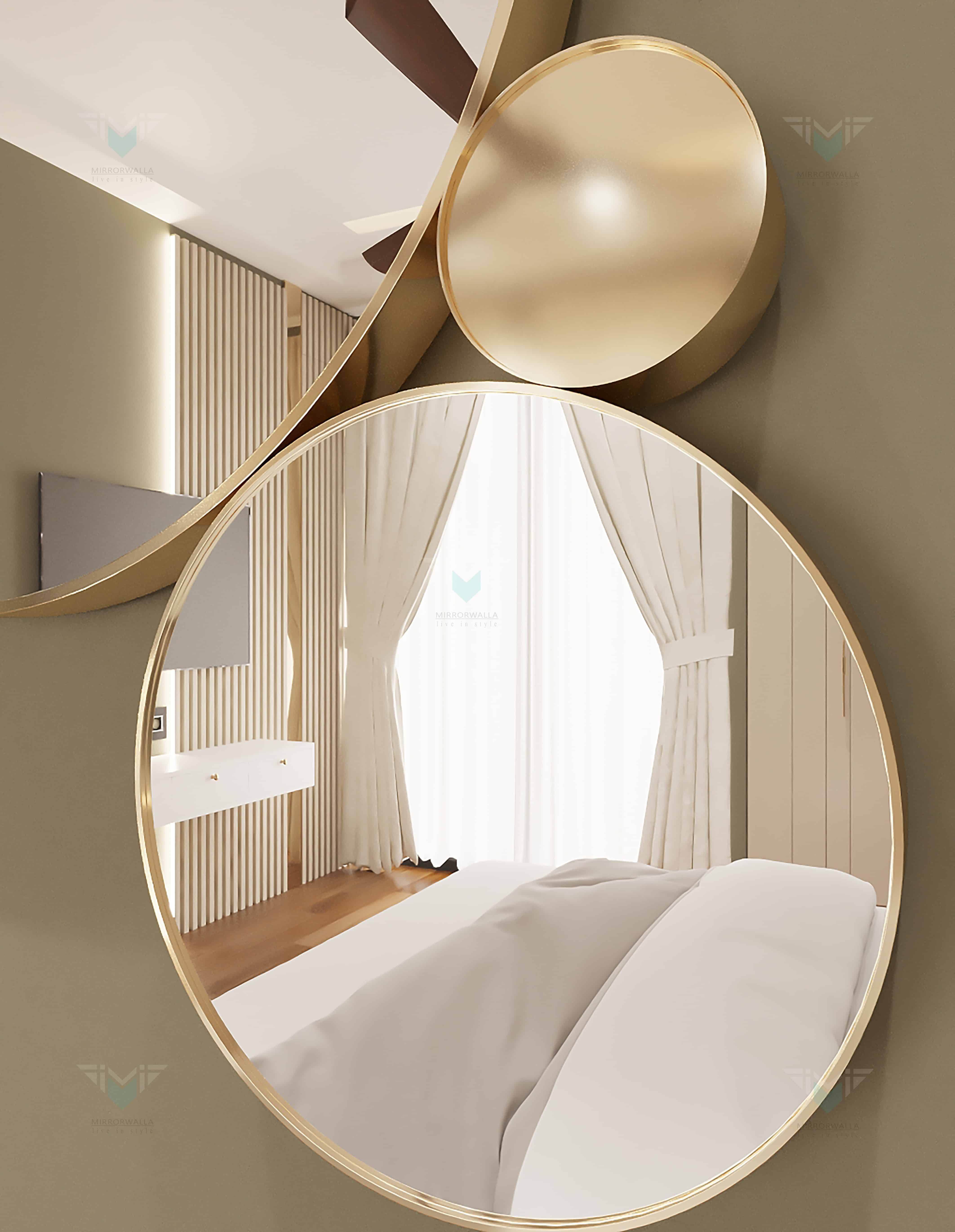 Amelia Brass PVD Mirror - Mirrorwalla
