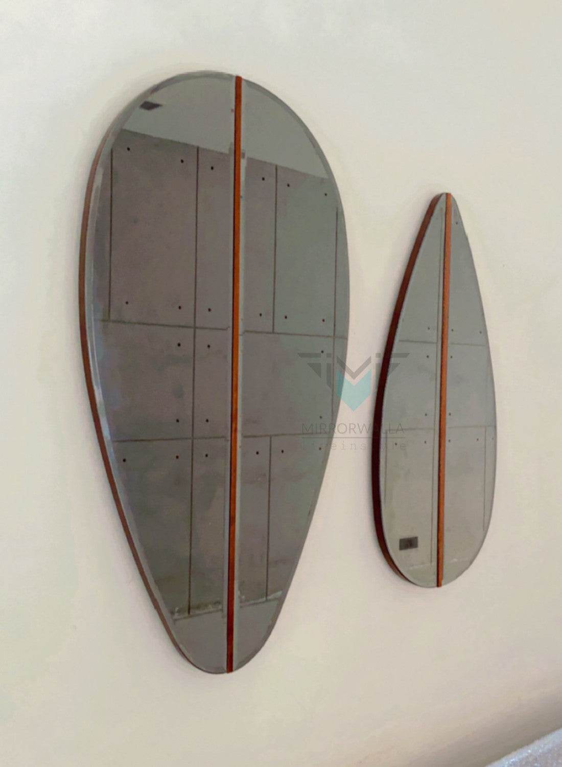 Orchid Leaves Dc Mirror (set Of 2) - Mirrorwalla