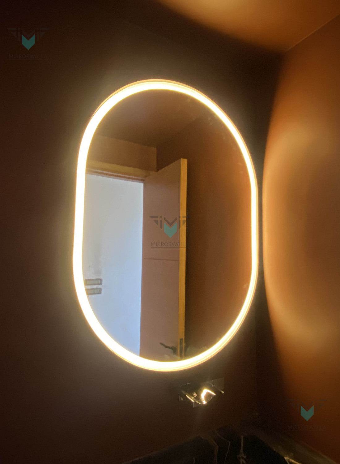 Black Pvd Frontlit Mirror - Mirrorwalla