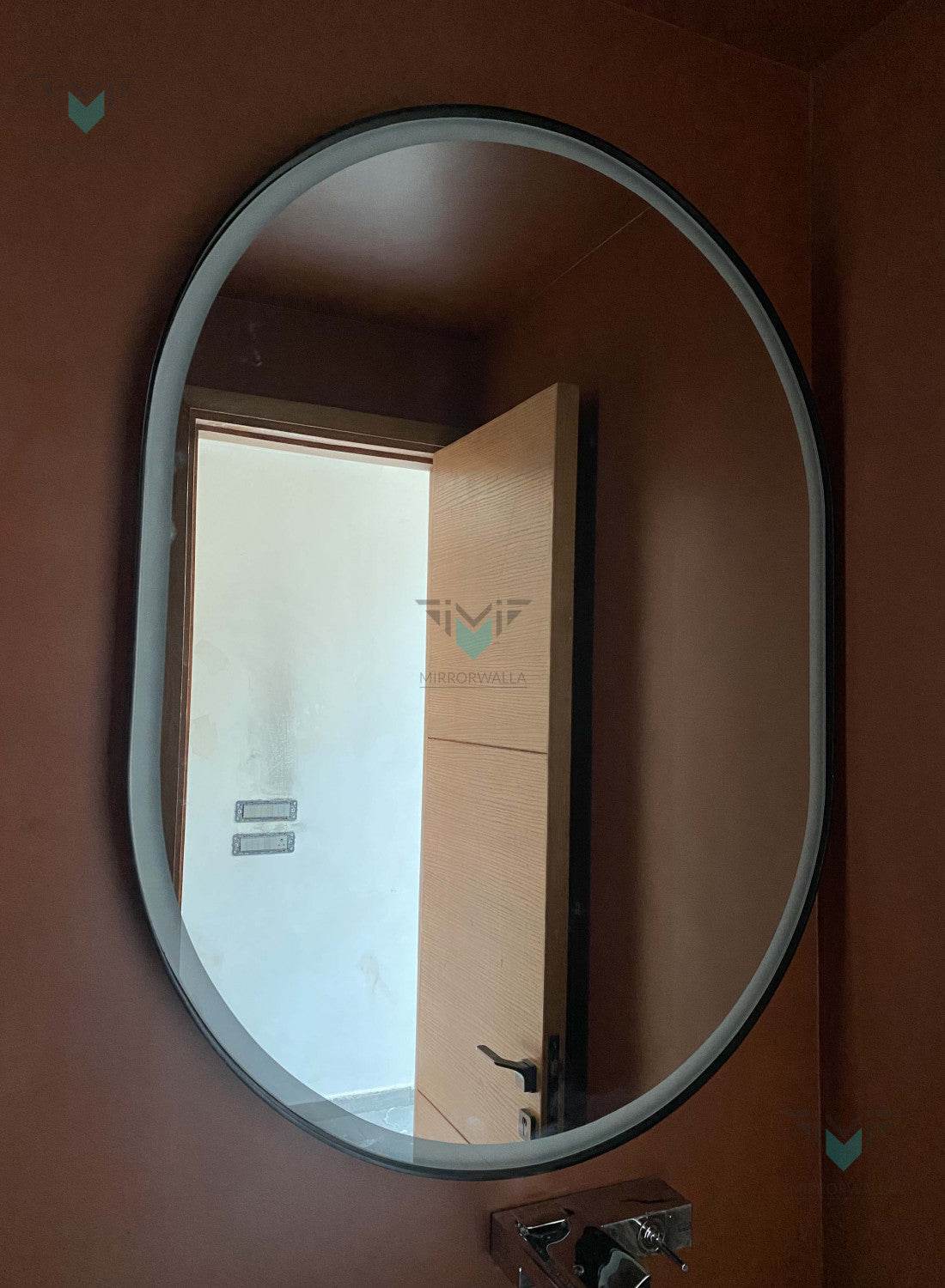 Black Pvd Frontlit Mirror - Mirrorwalla