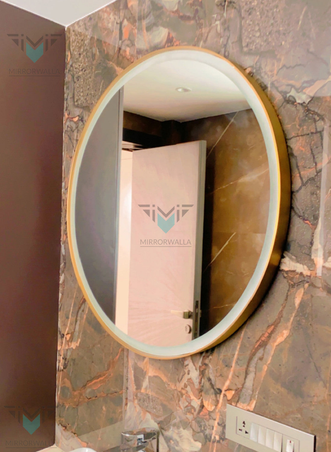 Mizco Premium Brass Pvd Mirror With D-fogger