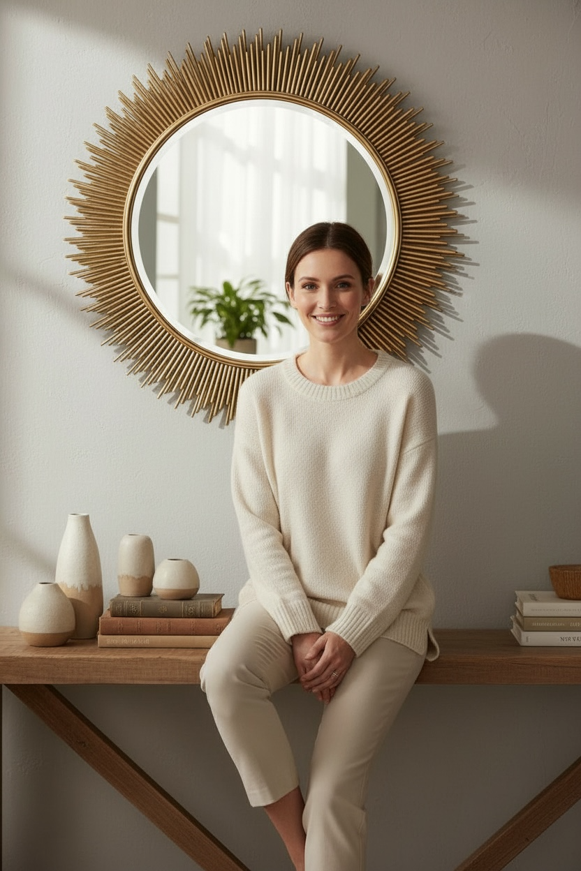 Metal Sticks Decorative Mirror