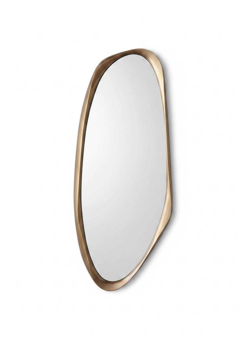 Drefse-Long Gold organic shaped mirror