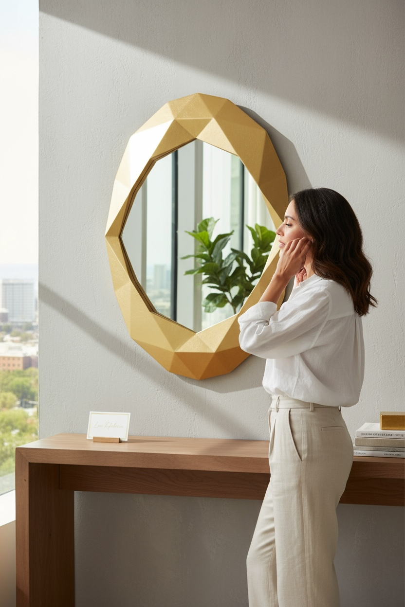 Diamond Cut Decorative Mirror