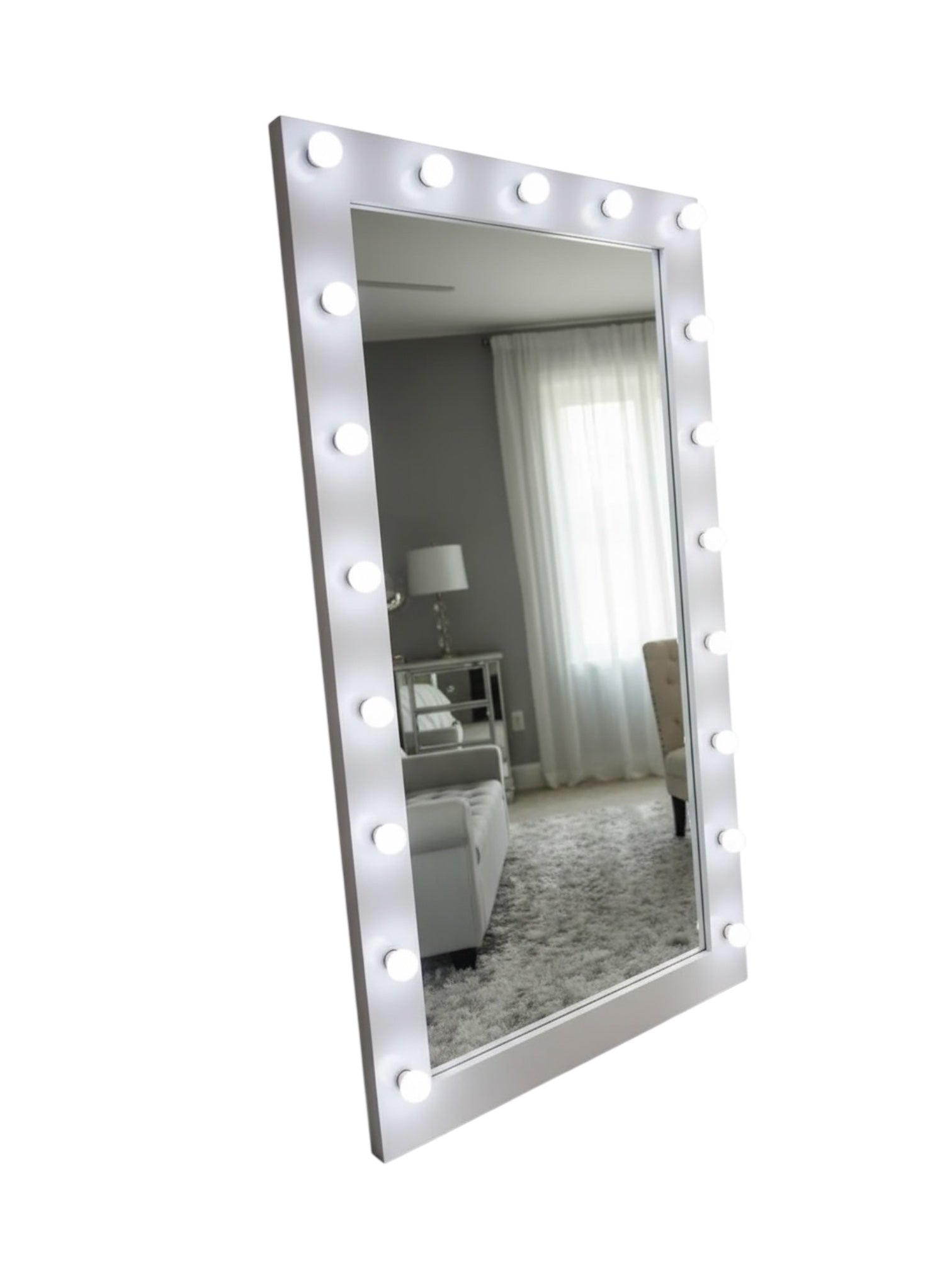 F1-size hollywood makeup mirror