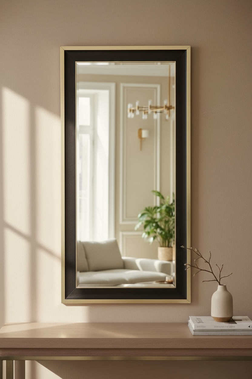 Black & Gold Dresser Mirror