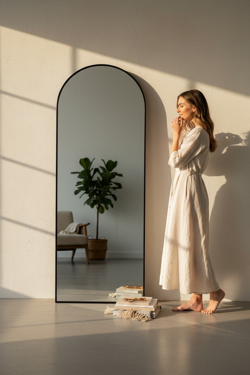 Black Arch Full Length Mirror