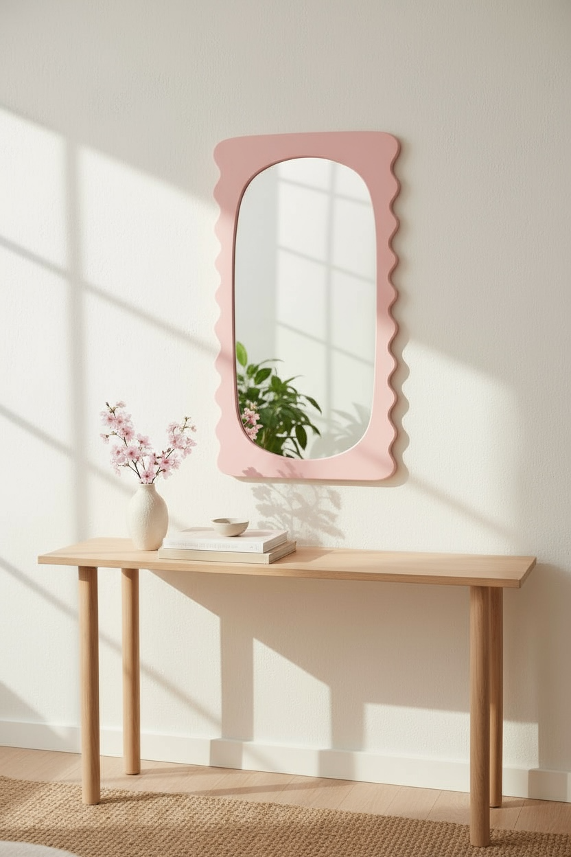 Weaving Pink Full Length Mirror