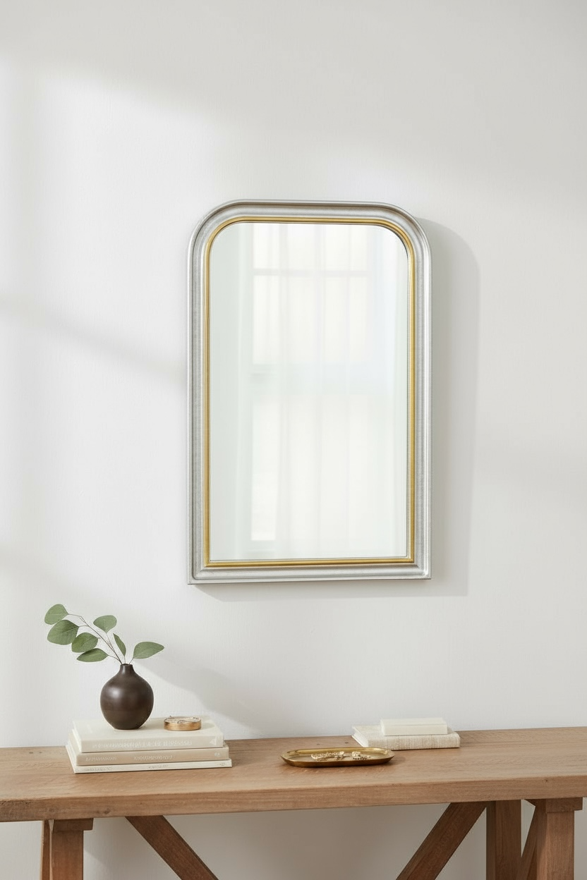Silver And Gold Decorative Mirror