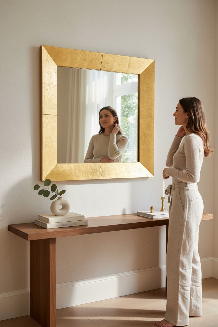 Gold Leaf Decorative Mirror