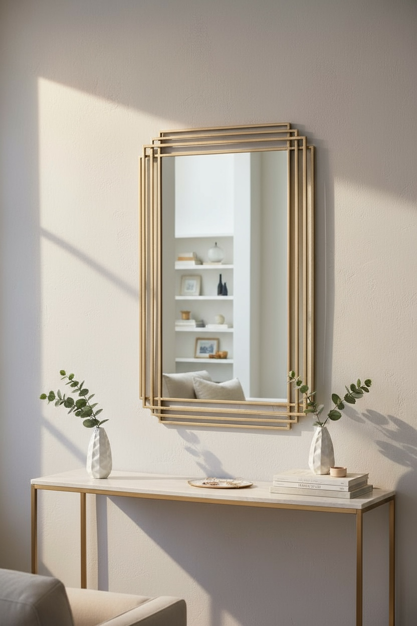 Neo Metal Gold Decorative Mirror