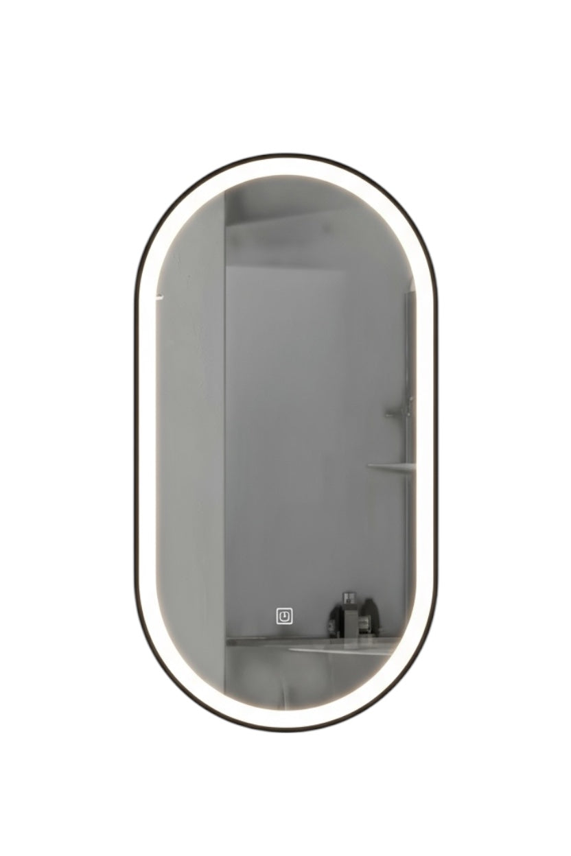 Black Aluminium Capsule Led Mirror (Triple Led)