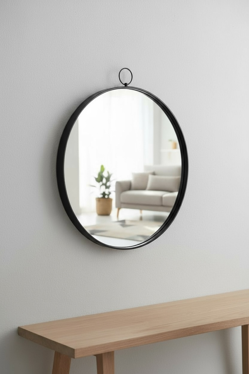 Black Hook Decorative Mirror