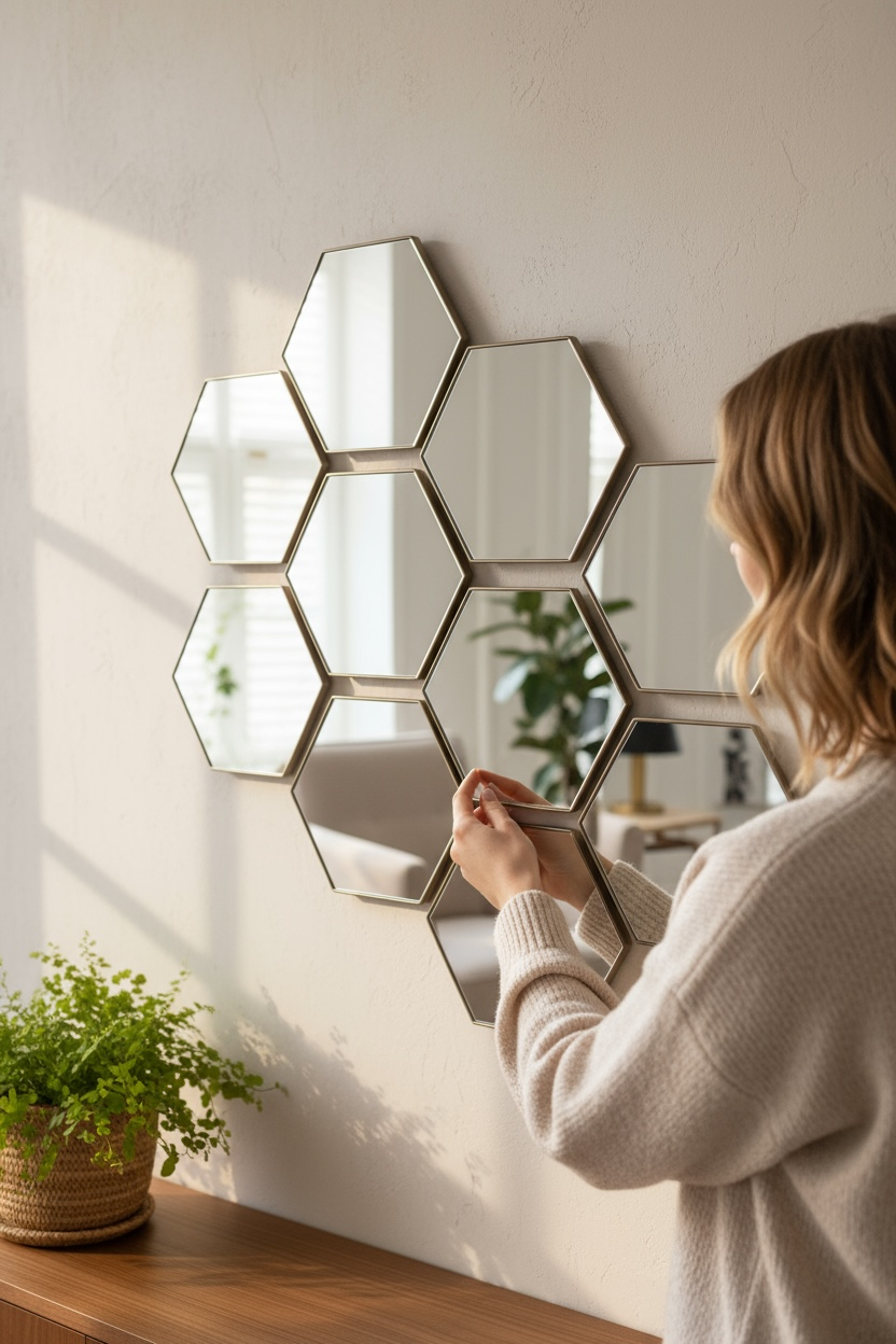 Hexagon’s Collage Decorative Mirror