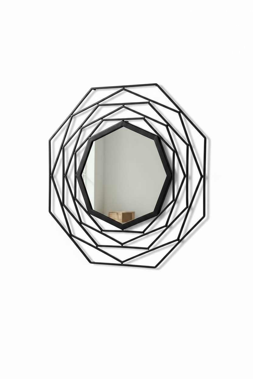 Round lines decorative mirror