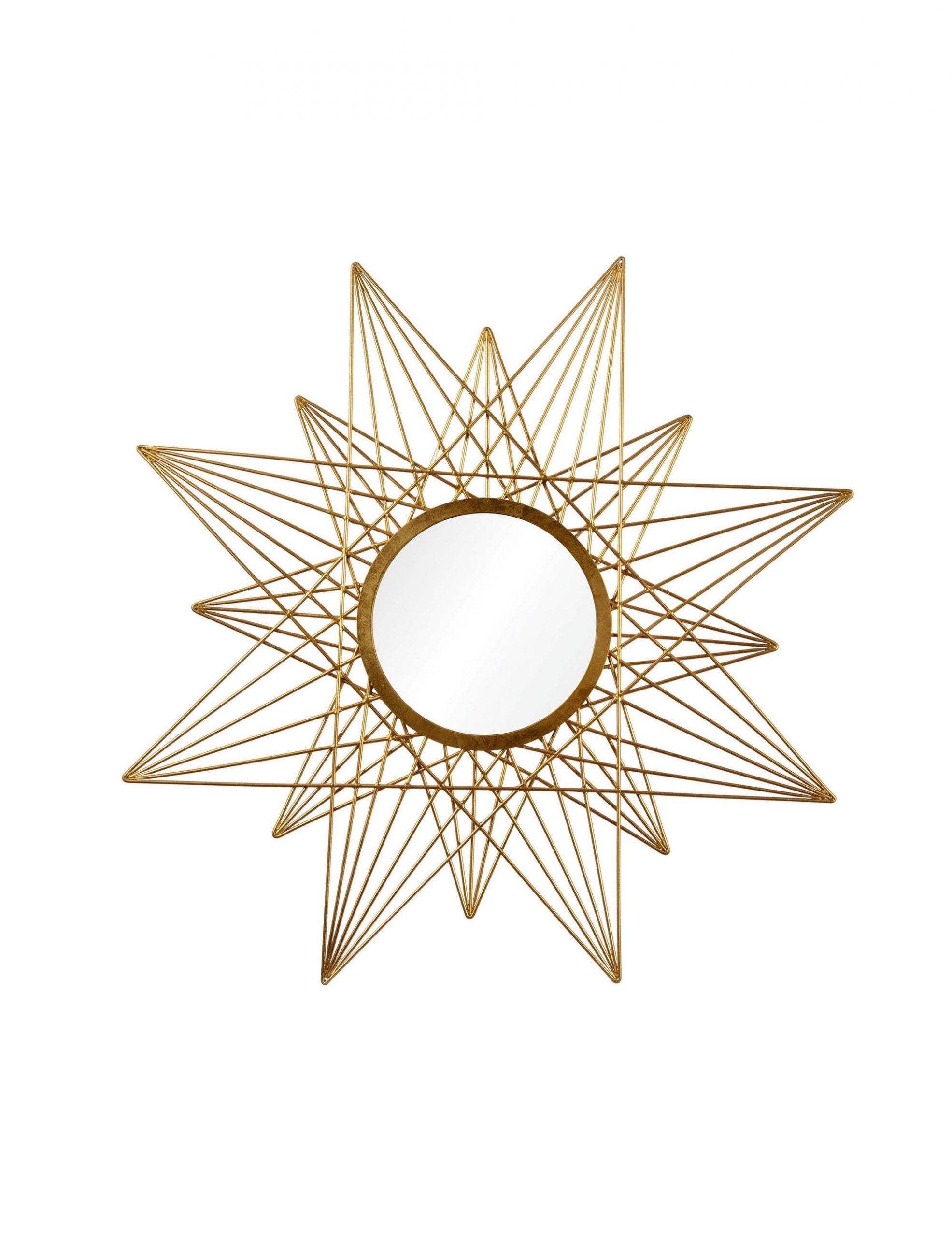 Gold metal Star decorative mirror